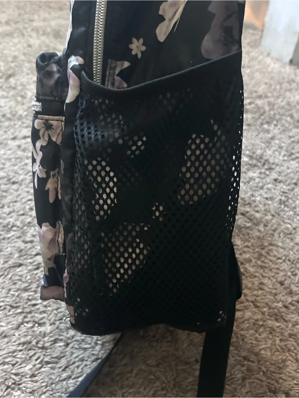 Justice Black Floral Backpack - Girls' School Bag